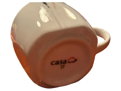 Casa Nova Tasse Porzellan 250ml Weiß Gräser Motiv Minimalistisch