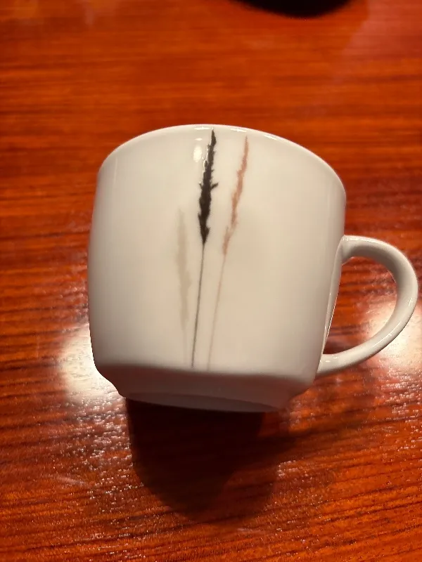 Casa Nova Tasse Porzellan 250ml Weiß Gräser Motiv Minimalistisch 3