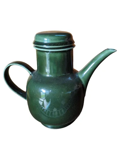 Melitta Ceracron Kaffeekanne Keramik Grün Vintage 20cm Germany