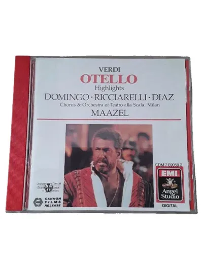 Verdi Otello Highlights CD Domingo Ricciarelli Diaz Maazel EMI Angel Studio