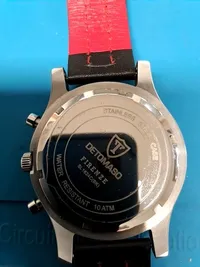 DETOMASO Firenze Herren Chronograph Armbanduhr Schwarz Leder Weltzeit 5