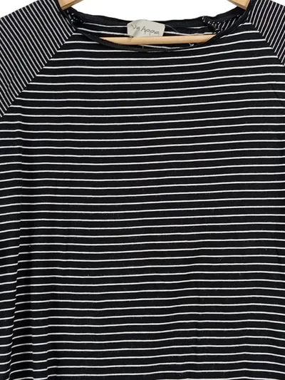 Via Appia Damen Langarmshirt 3/4 Arm Gestreift Schwarz Gr. 38 M Baumwolle Modal