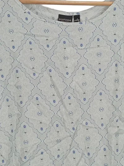 Eight2Nine Damen Bluse Gr. XS Grau Paisley Viskose Kurzarm Casual