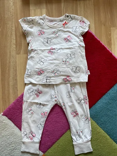 Sanetta Schlafanzug Mädchen 100% Baumwolle Tiermotive Gr. 74