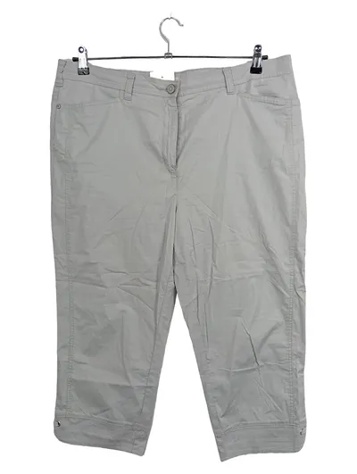 TONI Damen Stoffhose Capri 3/4 Baumwolle Freizeit Gr. 48 XXL Grau