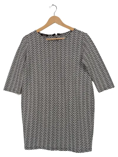 TALCO Etuikleid Damen Gr. M Schwarz Weiß Geometrisch Elegant