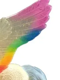 Pegasus Spielfigur Fohlen Regenbogenflügel Fantasy Figur 10cm