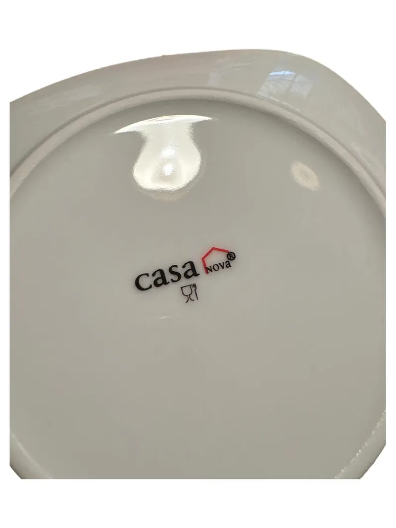 Casa Nova Untertasse Porzellan Weiß Modern Lavendel Dekor 14 cm 3