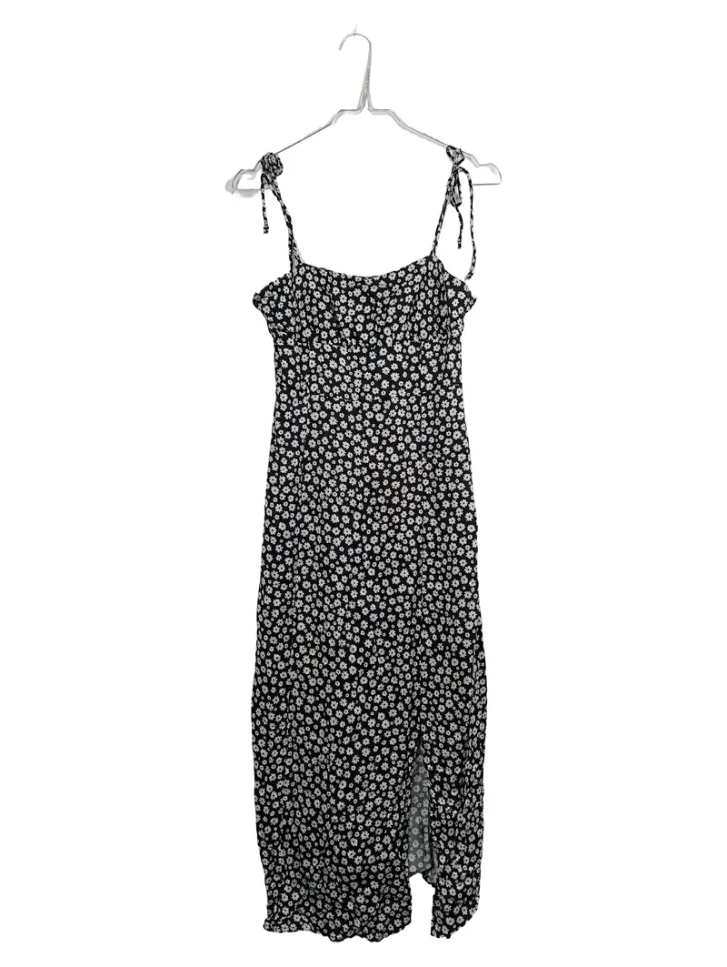 a lot less Sommerkleid Damen Blumenmuster Viskose Schwarz Gr. 34/XS 1