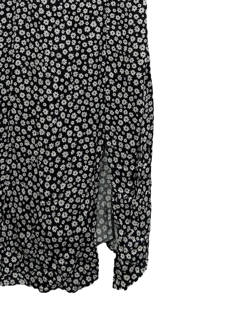 a lot less Sommerkleid Damen Blumenmuster Viskose Schwarz Gr. 34/XS 3