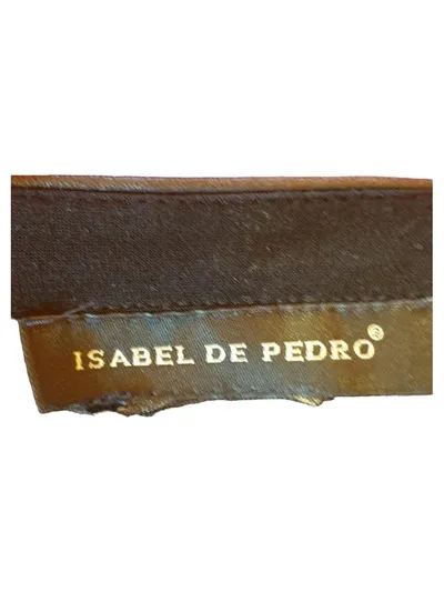 Isabel de Pedro Damen Kleid Gr. 34/XS Schwarz Asymmetrisch Lederoptik Langarm