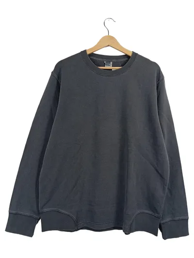 JERZEES Sweatshirt Herren Gr. L Grau Rundhals Pullover Baumwolle Basic