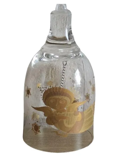 Rosenthal Weihnachtsglocke Björn Wiinblad Engel Glas Transparent 10cm