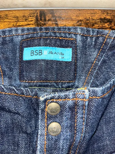 BSB Jeans Damen Jeansrock Minirock Gr. M Blau Nieten Denim