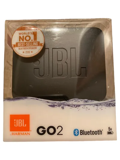 JBL GO2 Bluetooth Lautsprecher Tragbar IPX7 Wasserdicht Schwarz 7.1cm