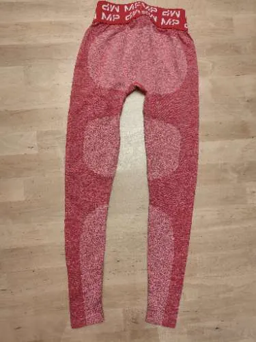 MP Seamless Leggings Damen Rot Meliert Sport Fitness Hose Gr. S