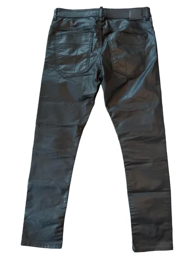DRYKORN Herren Jeans Hose W32 L29 Schwarz Coated Slim Fit Baumwolle