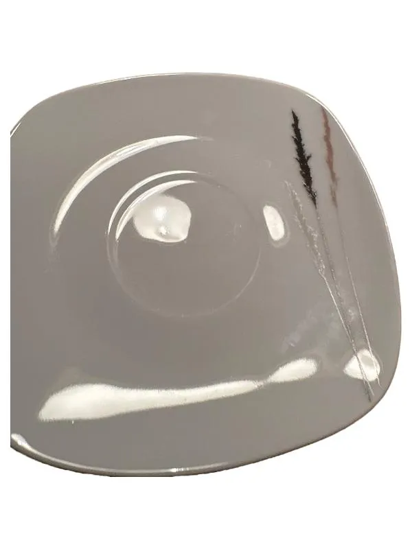 Casa Nova Untertasse Unterteller Porzellan Weiß Gräser Dekor 14 cm 1