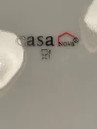 Casa Nova Untertasse Unterteller Porzellan Weiß Gräser Dekor 14 cm 3