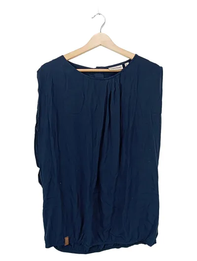 Naketano Damen Pullunder Top Bluse Blau Gr. L Viskose Casual