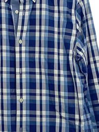 Banana Republic Herren Hemd Kariert Blau Weiß Slim Fit Gr. M 3