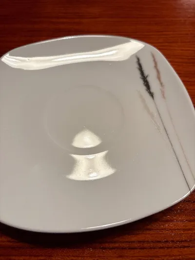 Casa Nova Untertasse Porzellan Gräser Muster Weiß 14 cm Modern