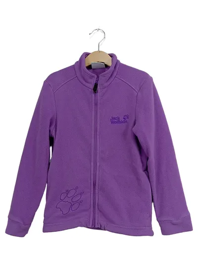 Jack Wolfskin Fleecejacke Kinder Mädchen Lila Gr. 128 Outdoor Herbst Winter
