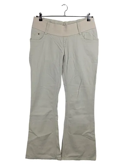 Esprit Denim Maternity Umstandshose Damen Beige Gr. 38 Baumwolle