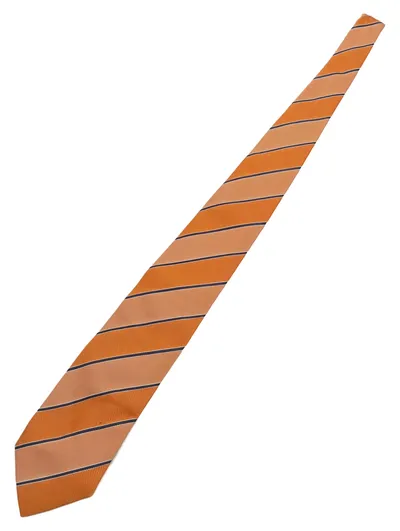 Edsor Kronen Krawatte Herren Seide Orange Gestreift Handmade Business