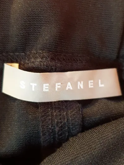 Stefanel Bandeau Etuikleid Damen Gr. 34/XS Schwarz Trägerlos Elegant
