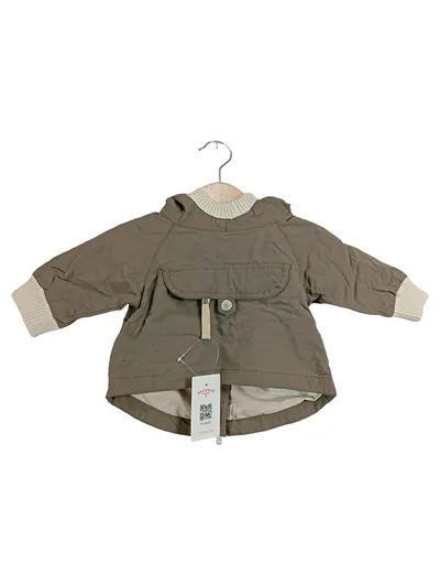 MINI A TURE Baby Winterjacke Gr. 62 2-4 Monate Oliv Kapuze