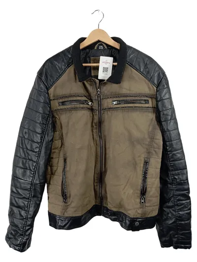 Spirit Motors Herren Motorradjacke XXL Braun Schwarz Biker Jacke