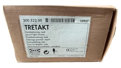 IKEA TRETAKT Deckenleuchte Punktbeleuchtung matt Schwarz Glas Minimalistisch
