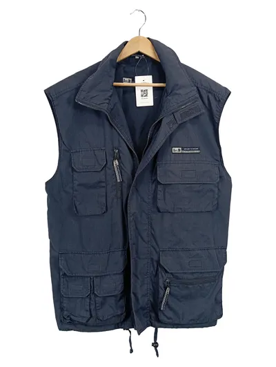 1st B Sportswear Funktionsweste Herren Gr. L Blau Outdoor Multi-Taschen