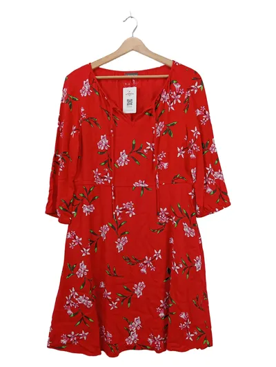 Street One Damen Sommerkleid Rot Blumenmuster Gr. 40/L Viskose