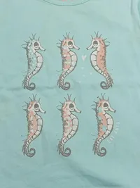 Eat Ants T-Shirt Kurzarm Kinder Tiermotiv Seepferdchen Türkis Gr. 74 2