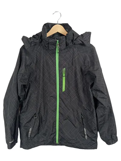 McKINLEY Kinder Outdoorjacke Gr. 176 Grau Funktionsjacke Kapuze Herbst Winter