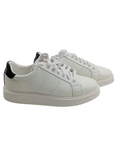 Lauren Ralph Lauren Sneaker Low Damen Leder Weiß Schnürung Gr. 38