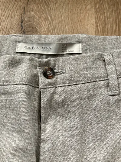 Zara Man Chinohose Herren Hose Grau W31/48/M Business Smart Casual Baumwolle