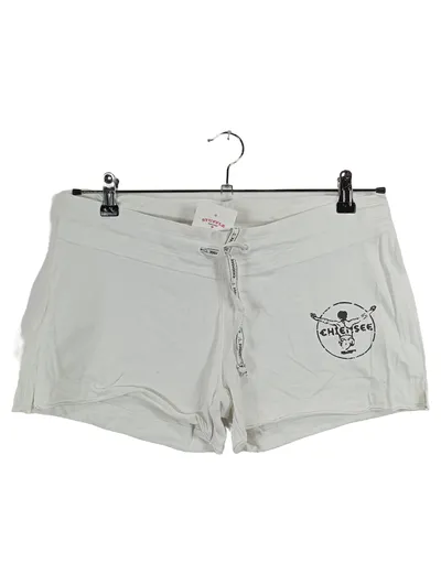 CHIEMSEE Damen Sport Shorts Weiß Logo Print Gr. 36/38 M