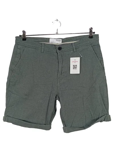 Selected Homme Chino Shorts Herren Grün Gr. L W33 Baumwolle Freizeit