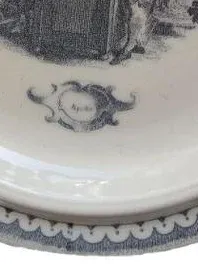 Goebel OPM Sammelteller Apollo Historische Szene Blauer Rand Porzellan Bavaria