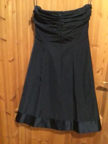 Esprit Collection Bandeau Kleid Cocktailkleid Damen Elegant Blau Gr. 36 S