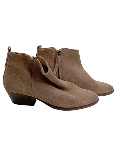 Massimo Dutti Damen Stiefeletten Wildleder Beige Gr. 36 Ankle Boots