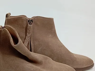 Massimo Dutti Damen Stiefeletten Wildleder Beige Gr. 36 Ankle Boots