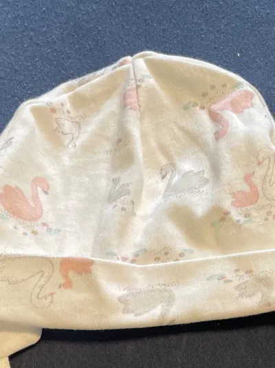 Cool Club Bindemütze Baby Mütze Kinder Baumwolle Tiermotiv Weiß Gr. 44/46
