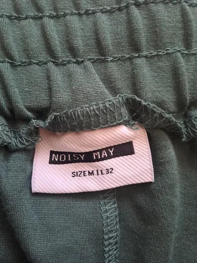 Noisy May Damen Jogginghose Freizeithose Grün Gr. M L32 Kordelzug