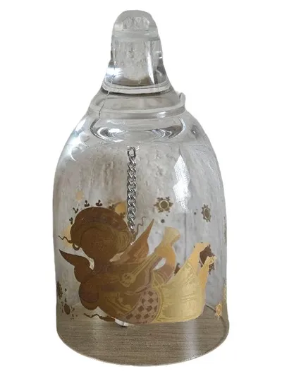 Rosenthal Glasglocke Engel Bjørn Wiinblad Weihnachten Transparent 10cm