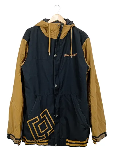 Horsefeathers Outdoorjacke Herren XL Schwarz Gold Kapuze Snowboard