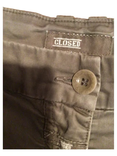 CLOSED Stoffhose Damen Gr. 48 W32 Oliv Chino Baumwolle Casual